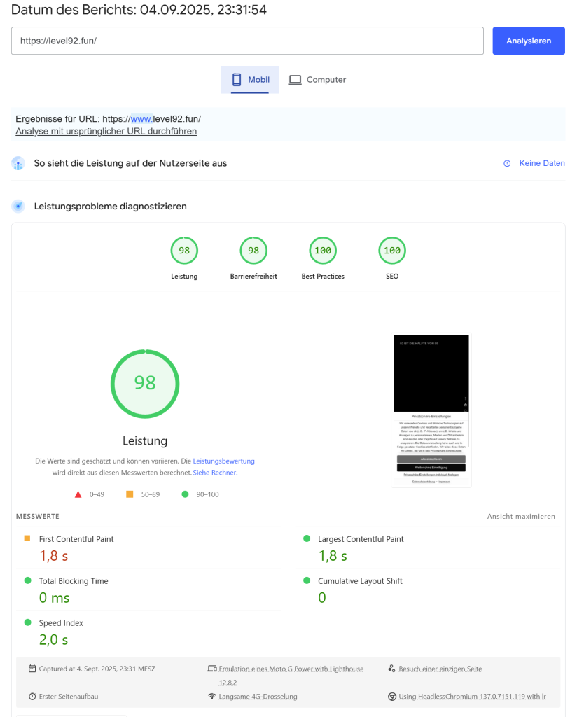 Page Speed Insight als Alternative zur Auswertung