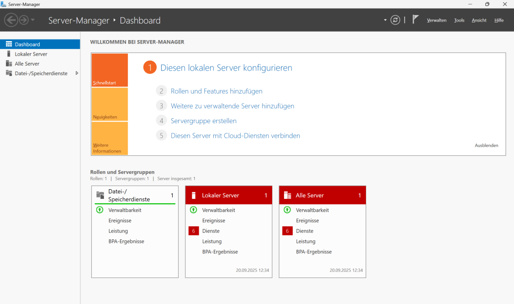 Windows 2025 Server Eval GUI
